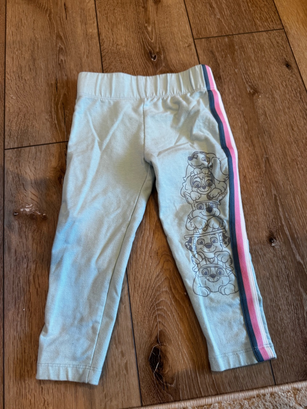 Nickelodeon Light Blue Leggings with Pink and Navy Side Stripes